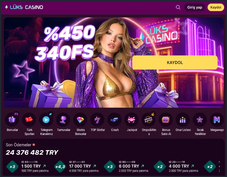 %450 340FS bannerının altında Son Ödemeler listesi uzanıyor; içinde 17 000 TRY tutarı ve 4 000 TRY'lik bir para yatırma kartı seçiliyor.